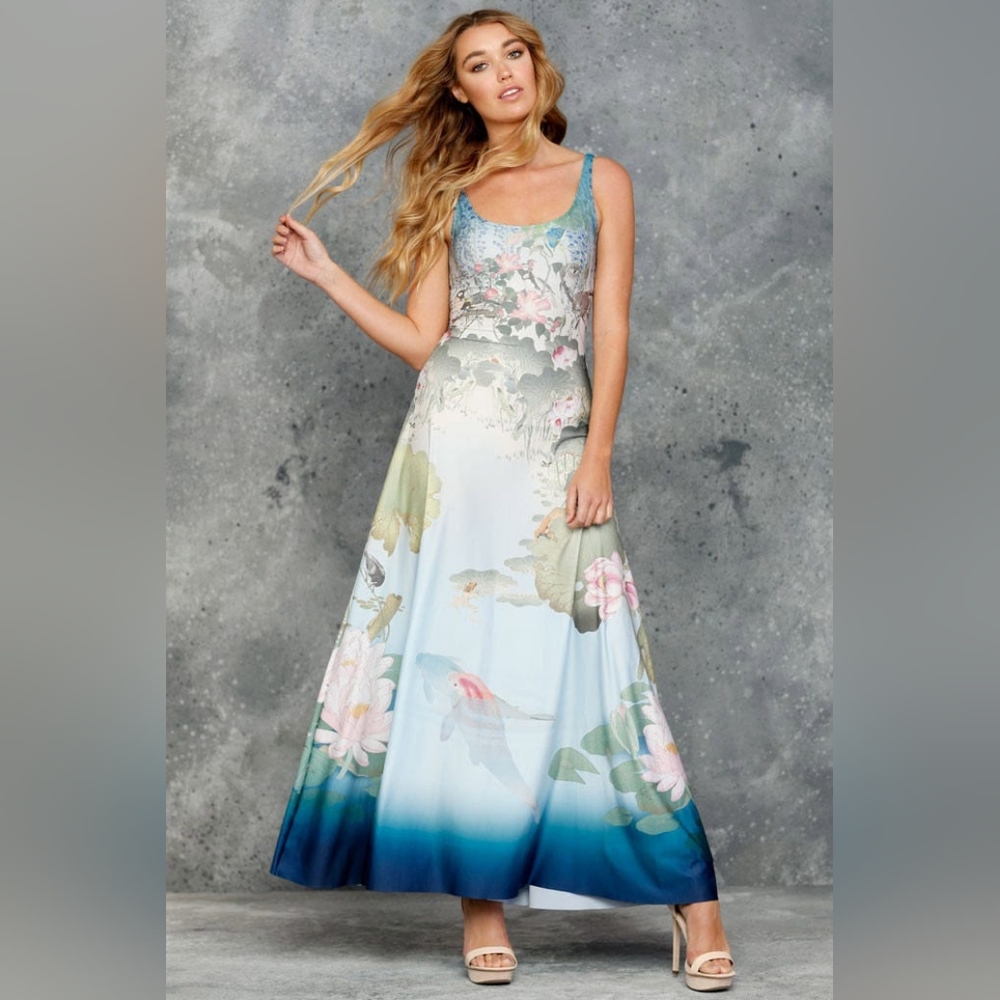 BlackMilk Don't Be Koi Maxi Dress